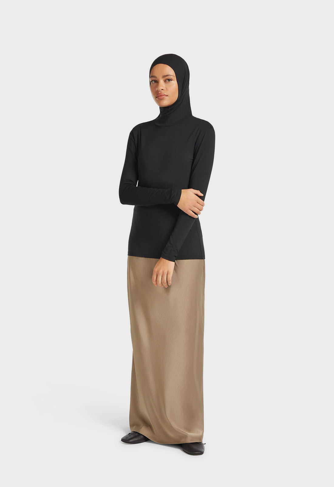 Hoofddoek van bamboe Hoog | Zwart