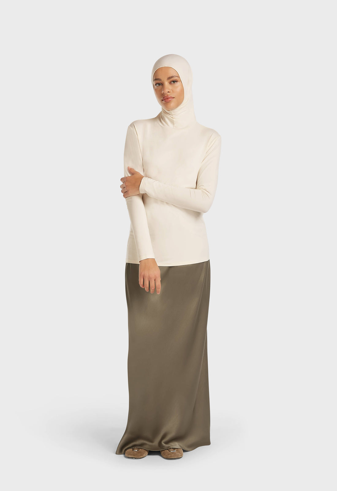 Bamboesluier Top | Gebroken wit