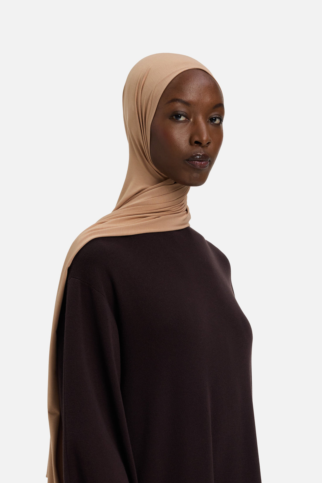 Bamboe Jersey Sjaal | Donkerbeige