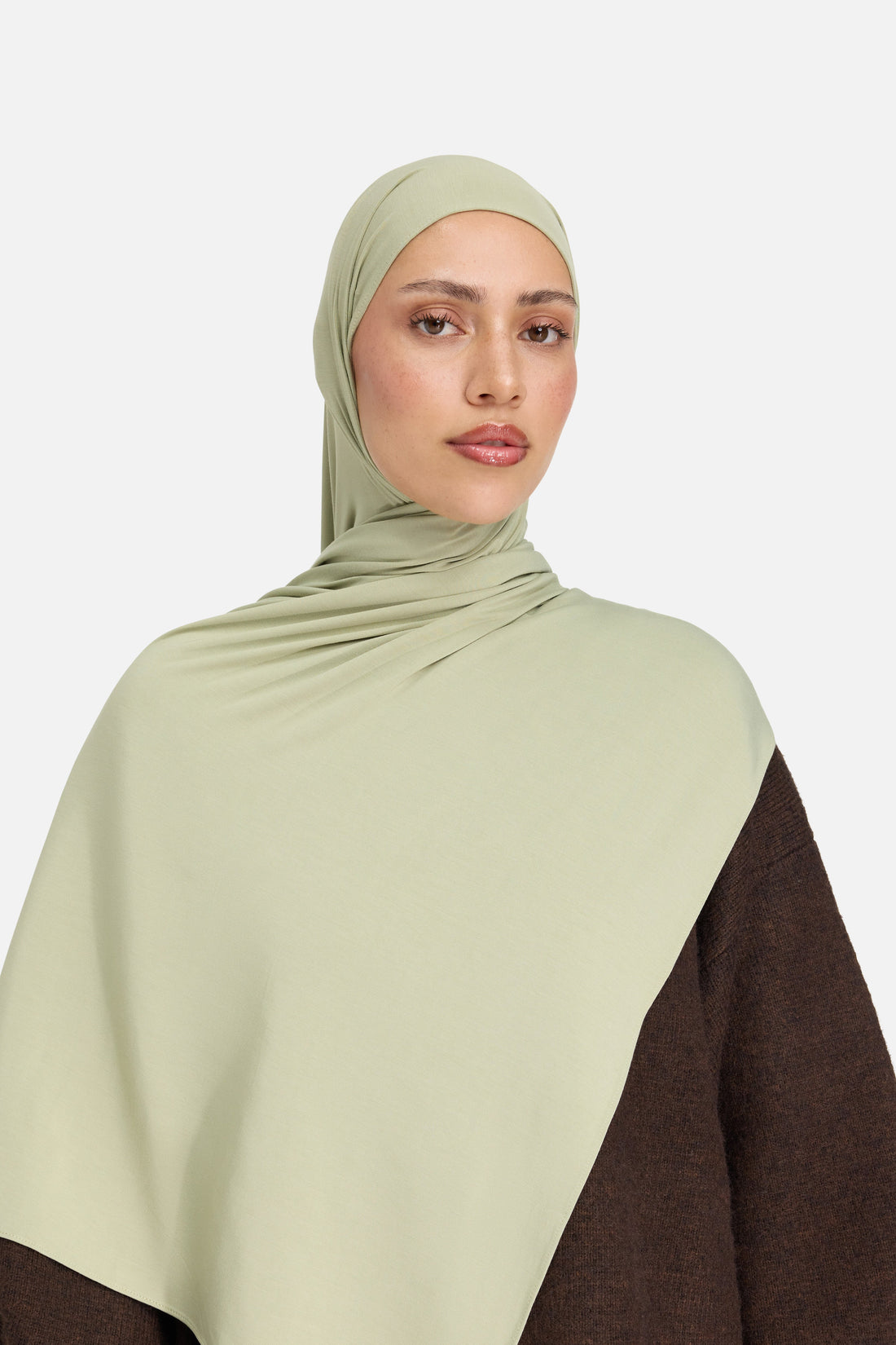 Bamboe Jersey Sjaal | Saliegroen