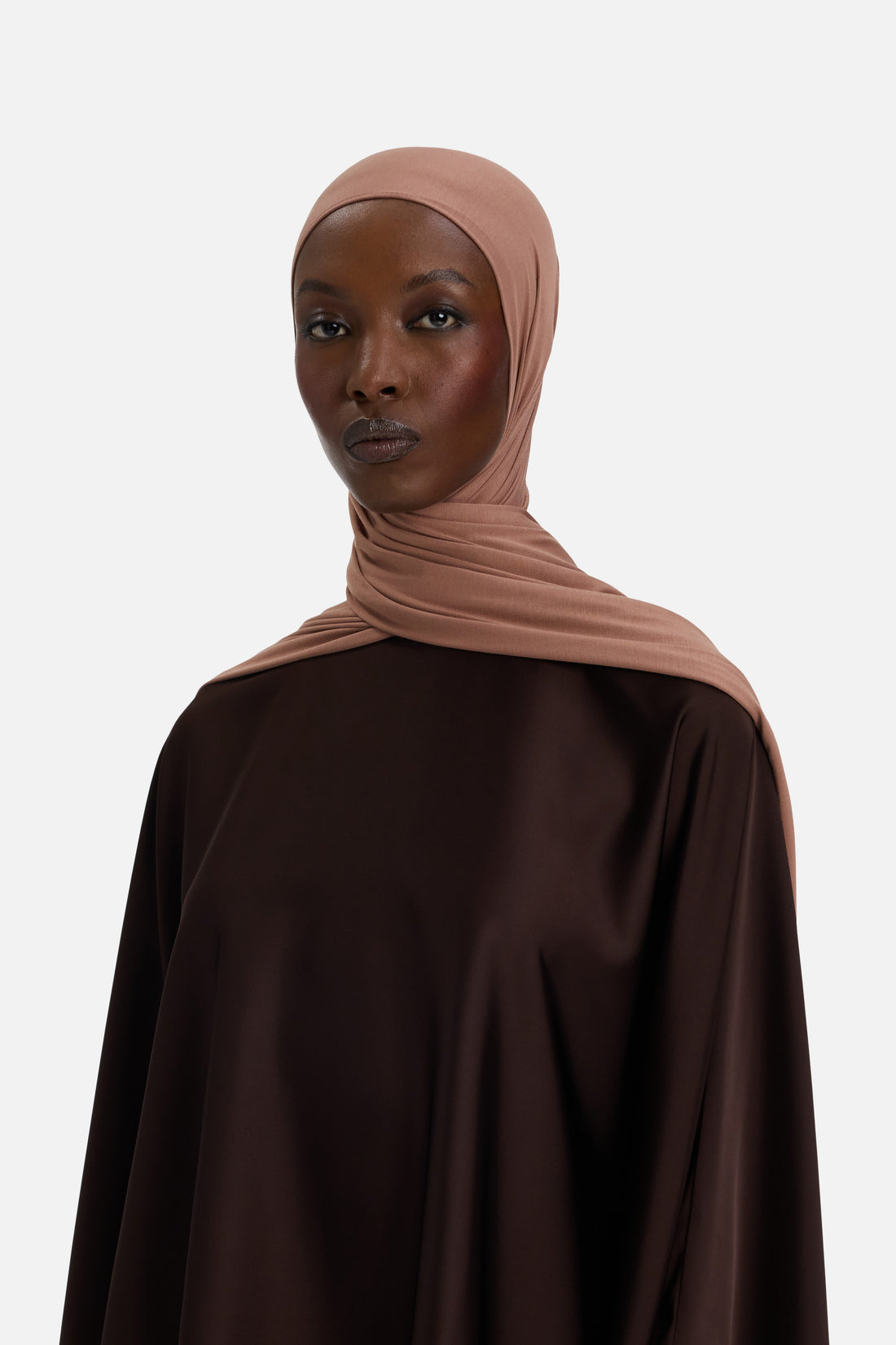 Bamboe tricot sjaal | Zacht bordeaux