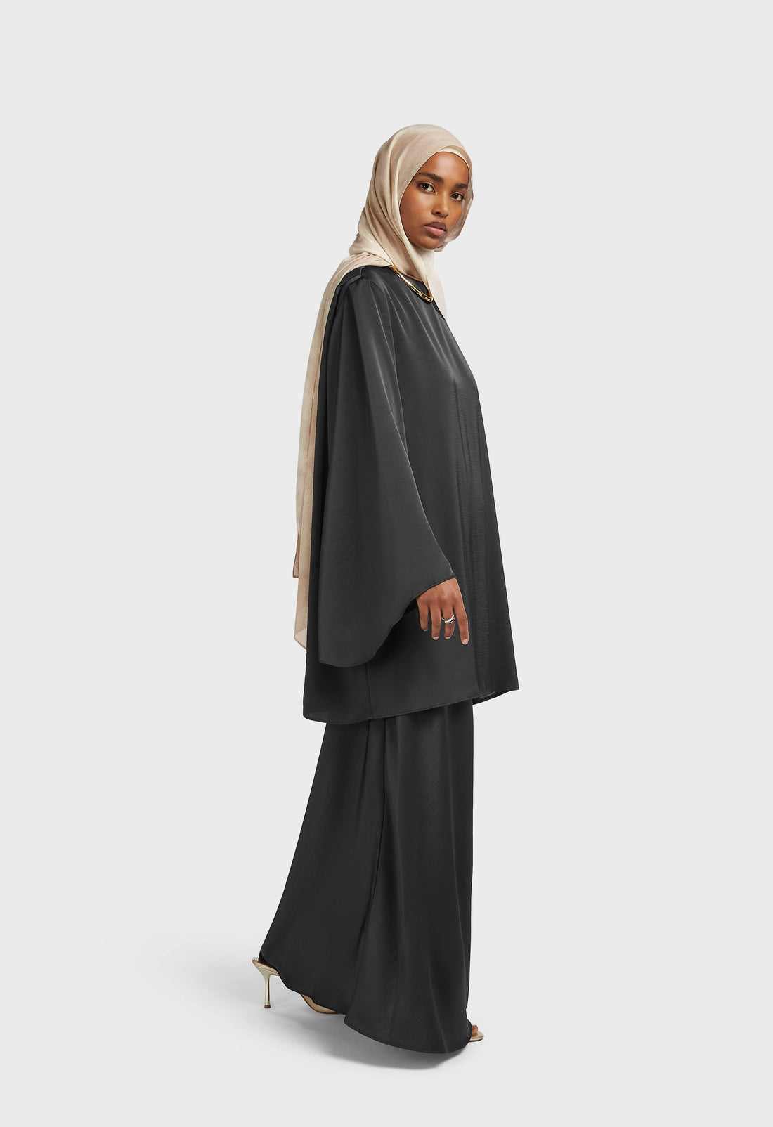 Bias Cut Rok | Zwart