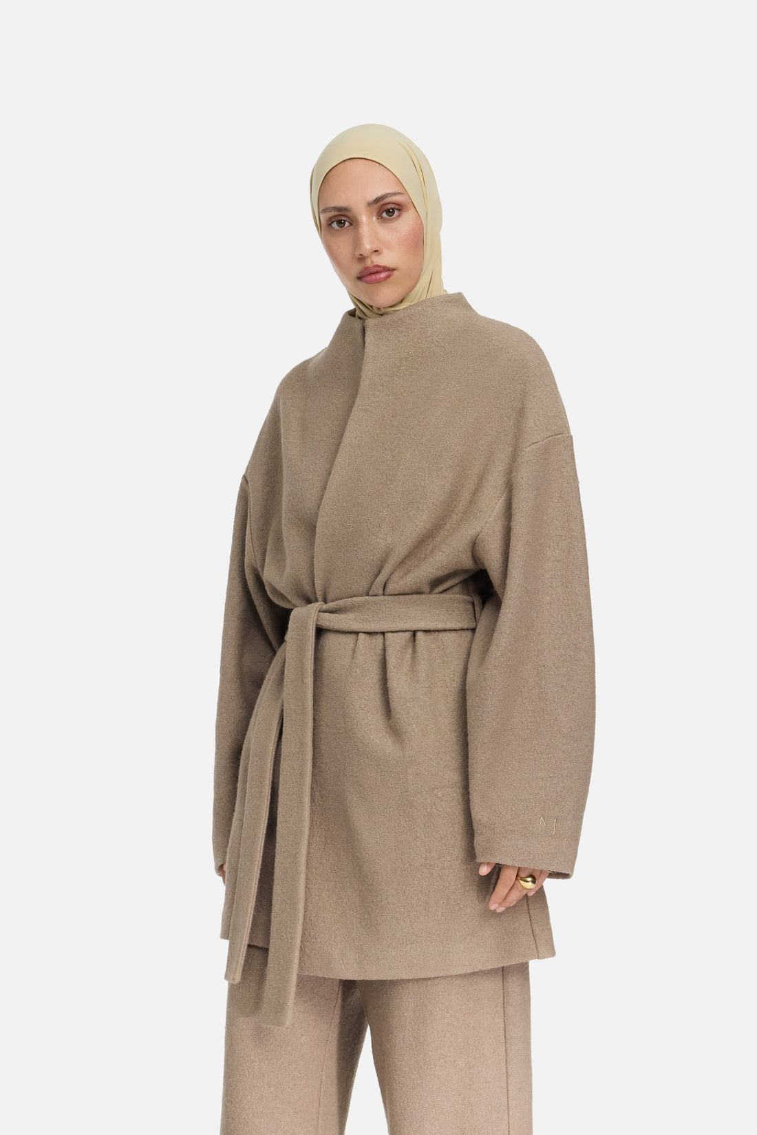 Gebreid vest van jersey | Khaki