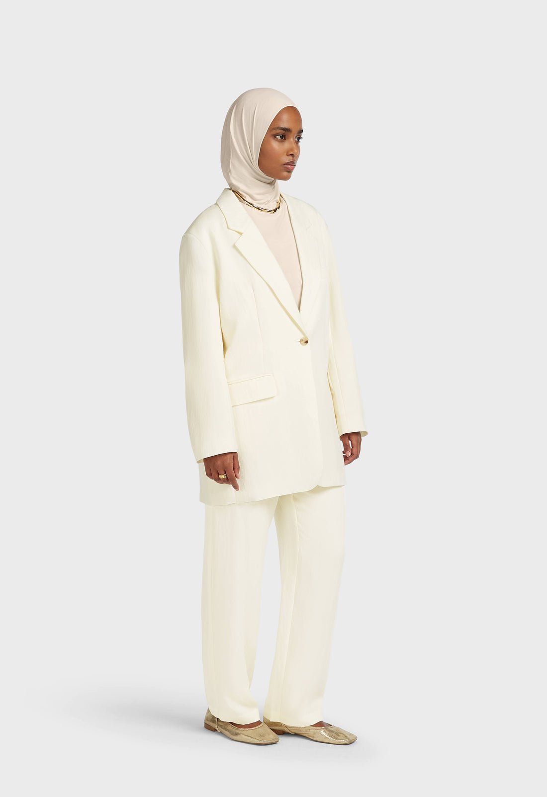 Box Fit Blazer | Gebroken wit