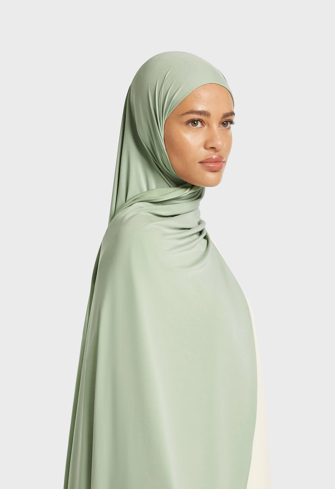 Ademende Jersey Sjaal | Aqua Grijs