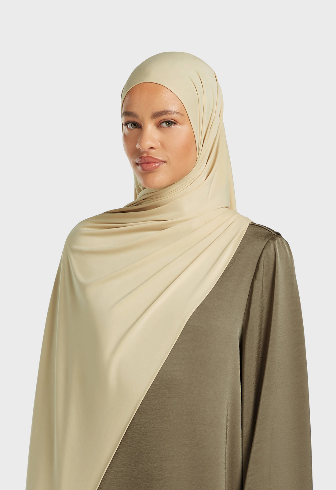 Ademende Jersey Sjaal | Bruine Rijst