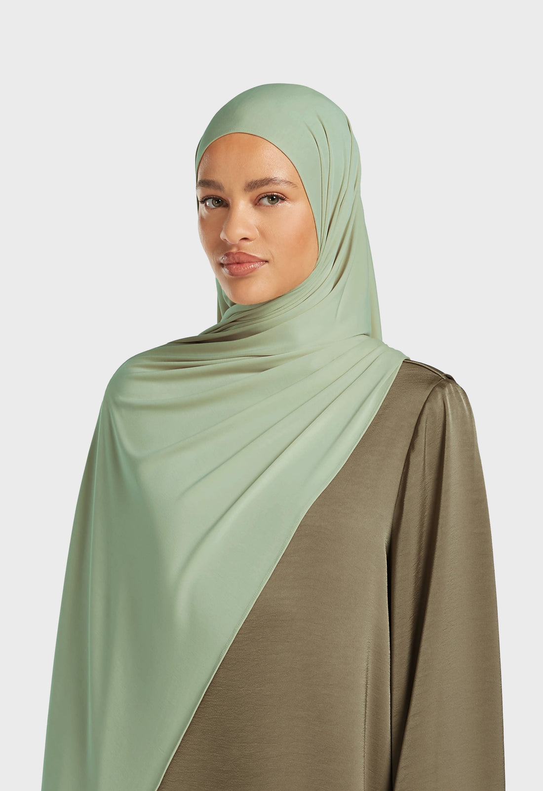 Ademende Jersey Sjaal | Misty Green