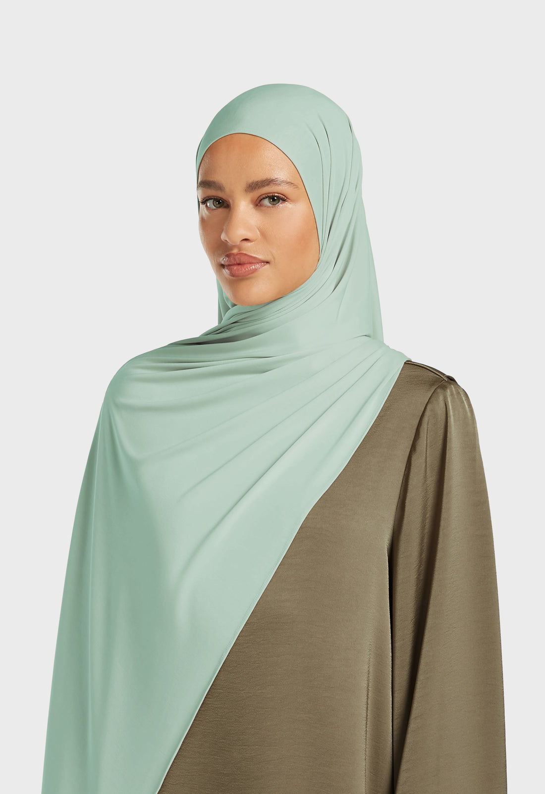 Ademende tricot sjaal | Poederblauw