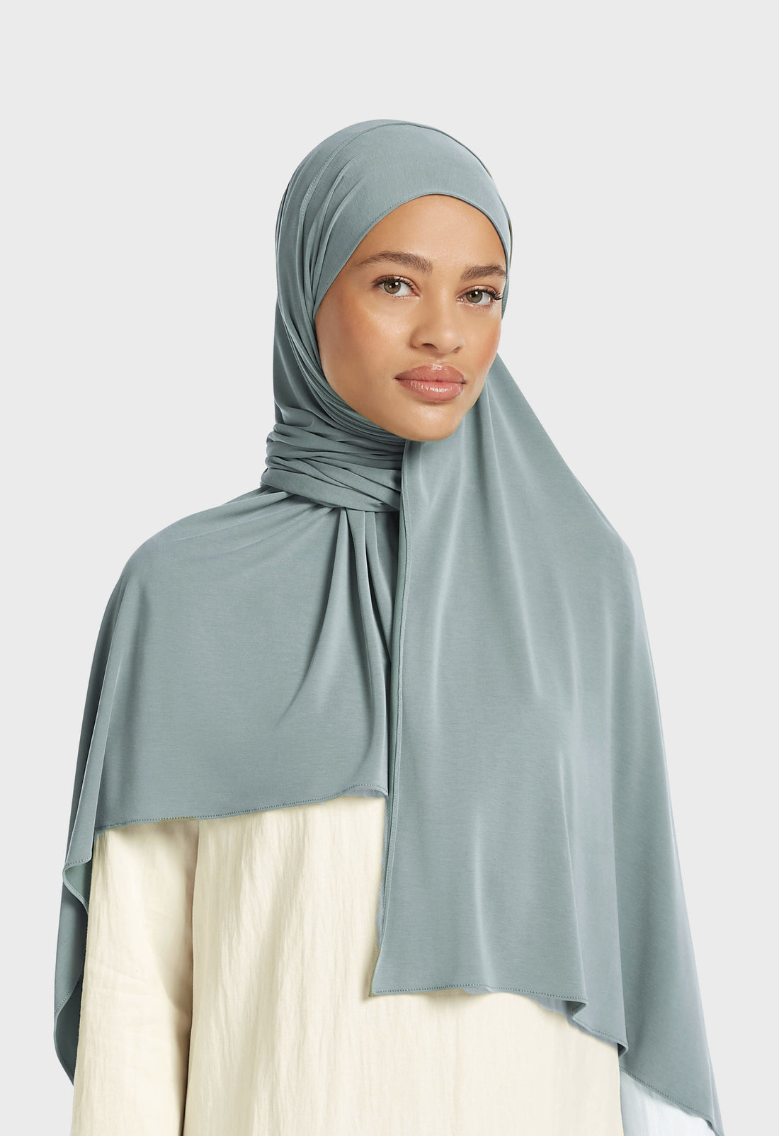 Ademende Jersey Sjaal | Misty Blue