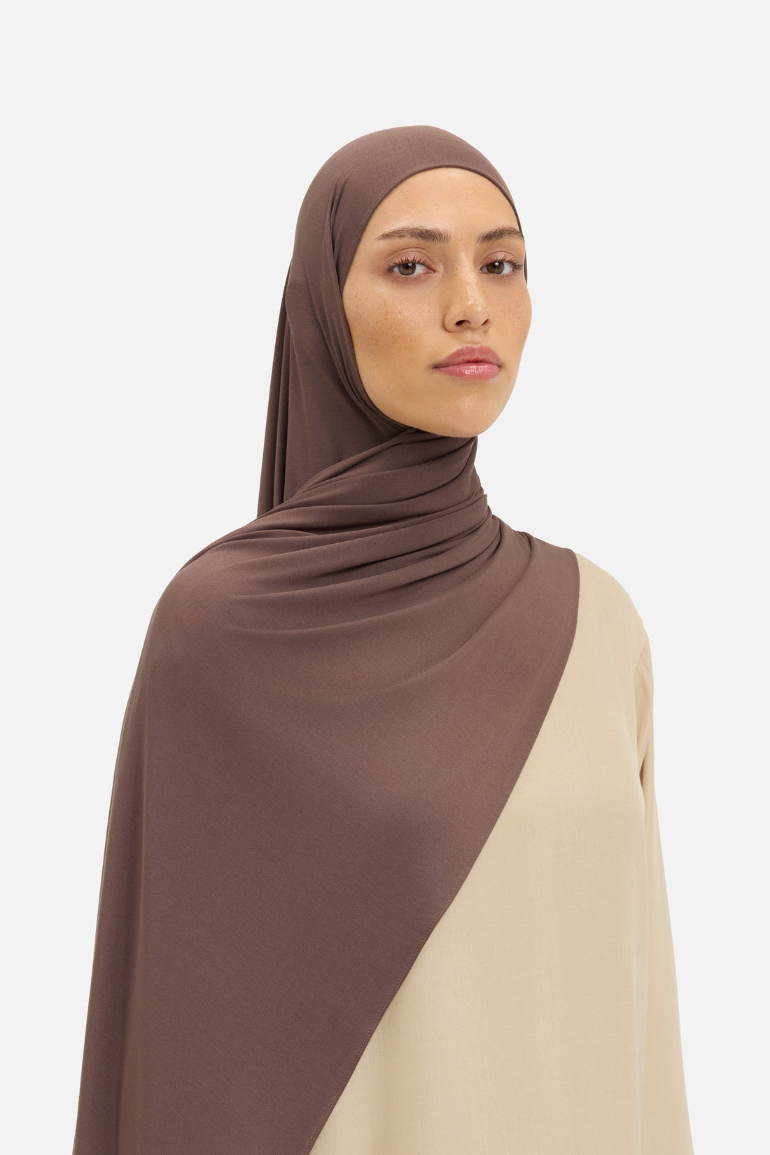 Ademende Jersey Sjaal | Burnt Mocha