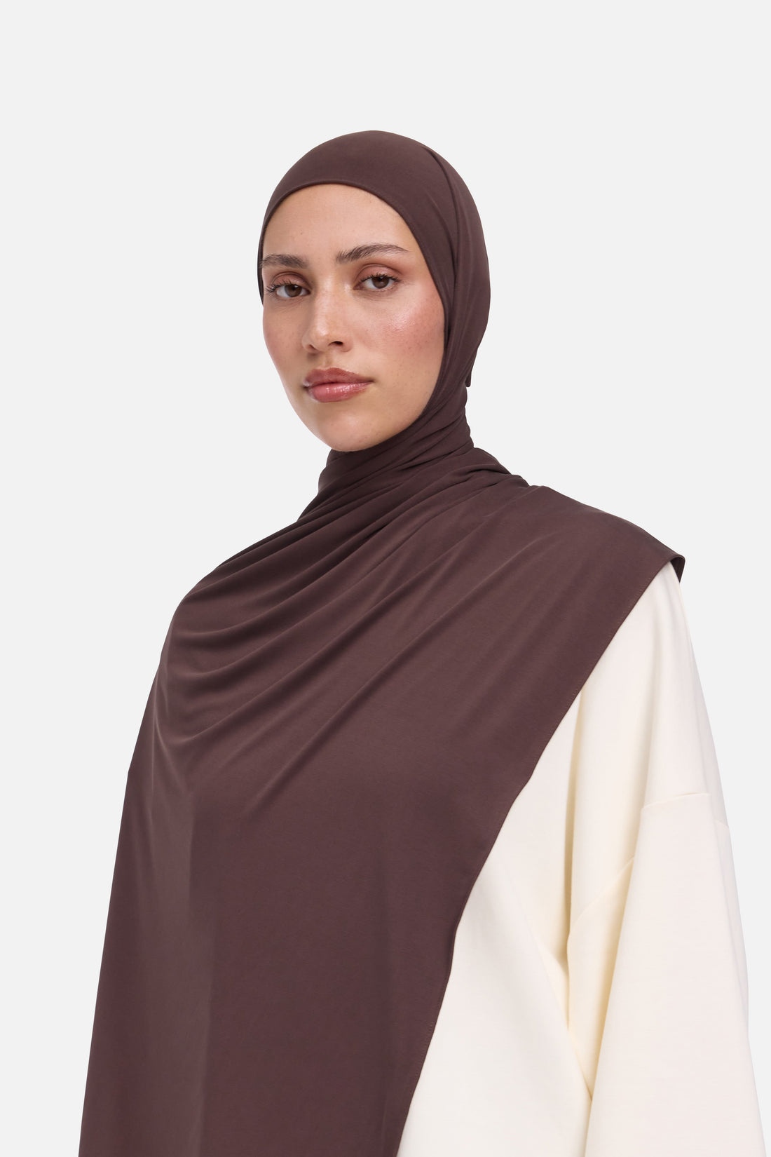 Ademende Jersey Sjaal | Donkerbruin
