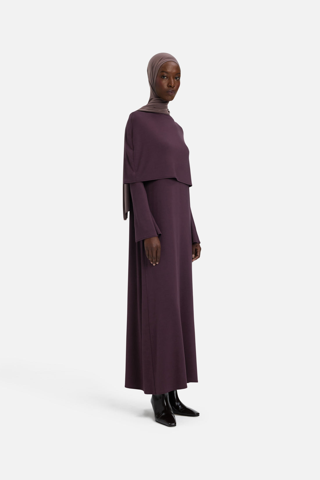 Capelet-jurk | Vintage paars