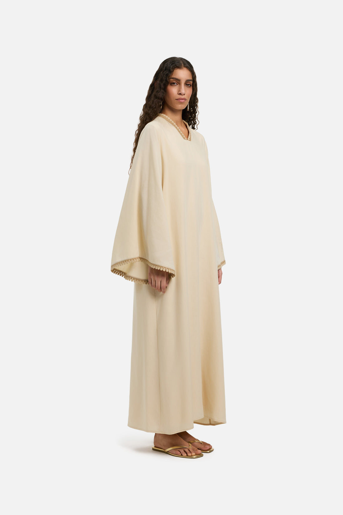 Gedetailleerde Robe Kaftan | Zand