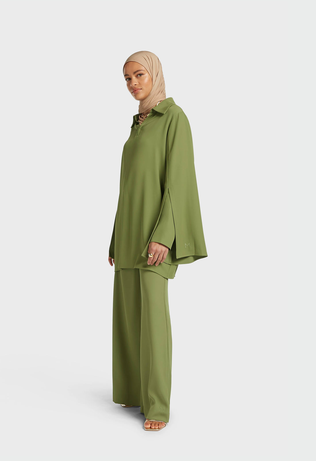 Pantalon Tailored met Elastische Taille | Leaf