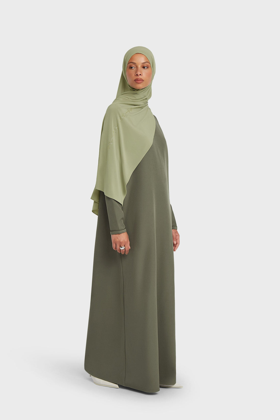Essentiële jurk Regular | Dusty Olive