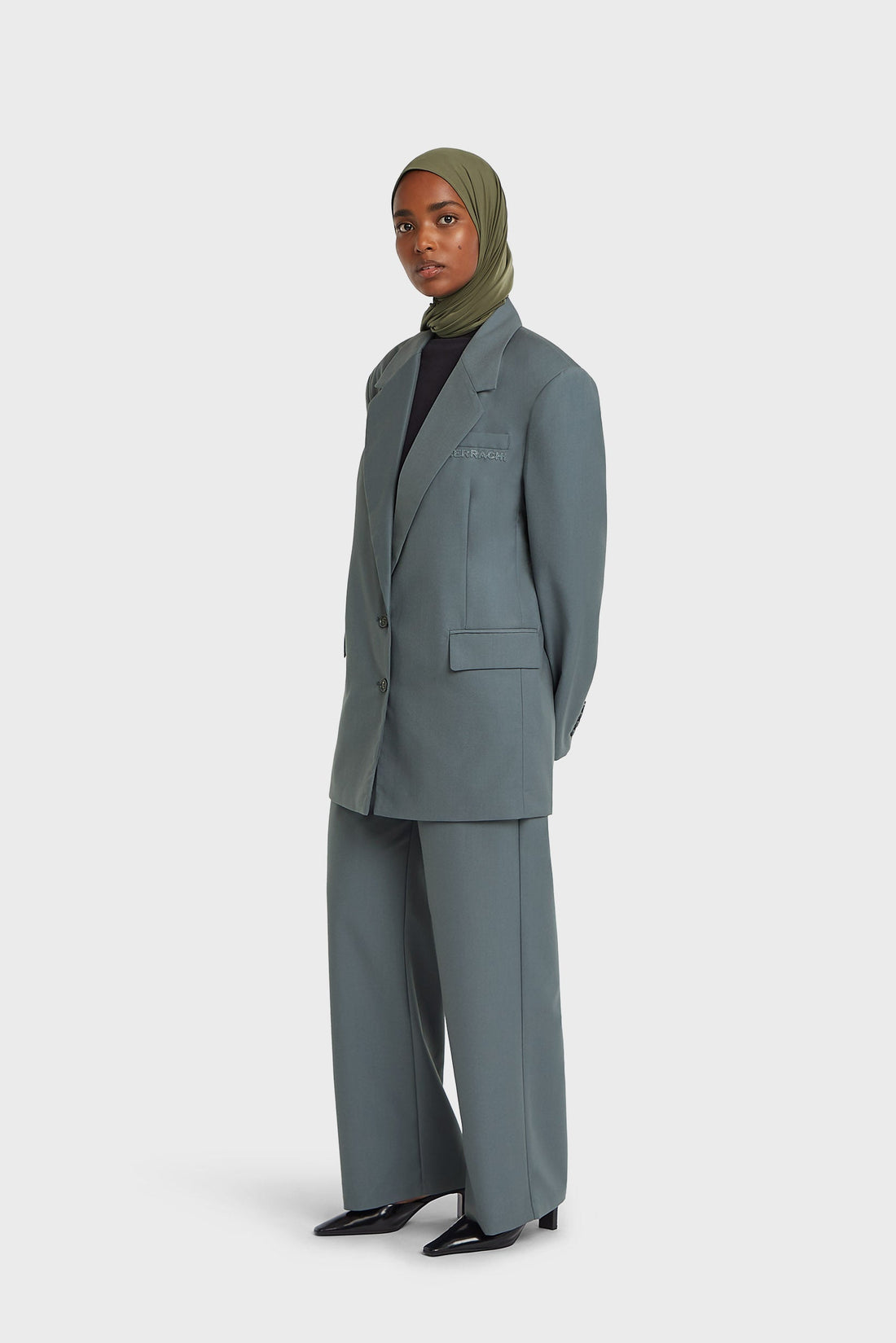 Essentiel getailleerde pantalon | Dusty Indigo