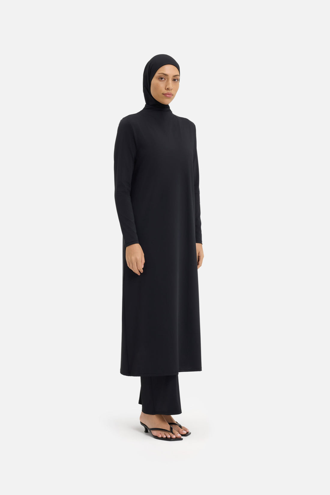 Essentiële Rechte Zwemlegging | Zwart
