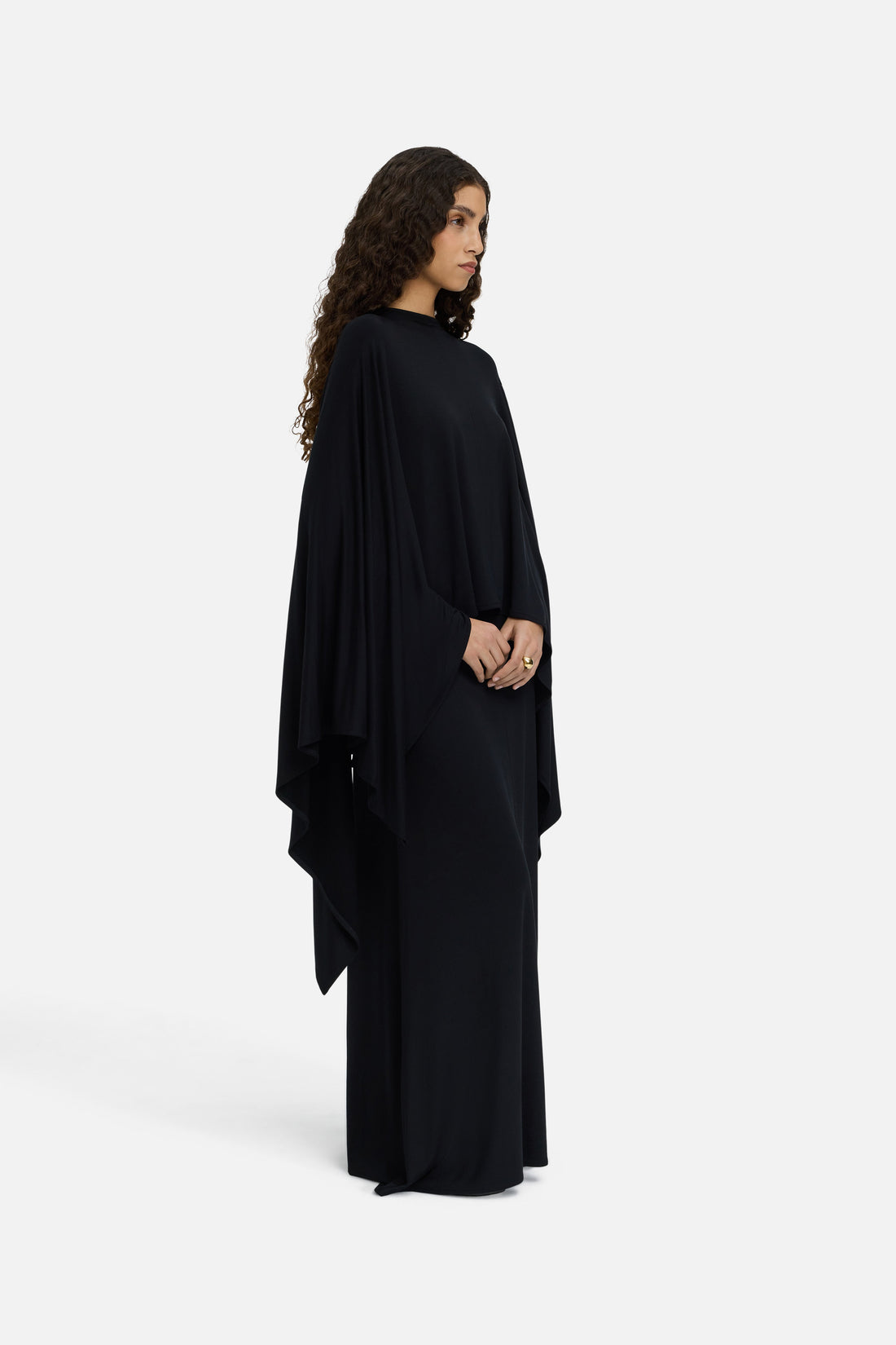 Vloeiende cape | Zwart