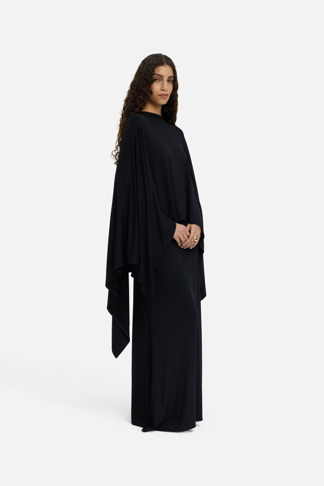 Maxi Uitlopende Rok | Zwart