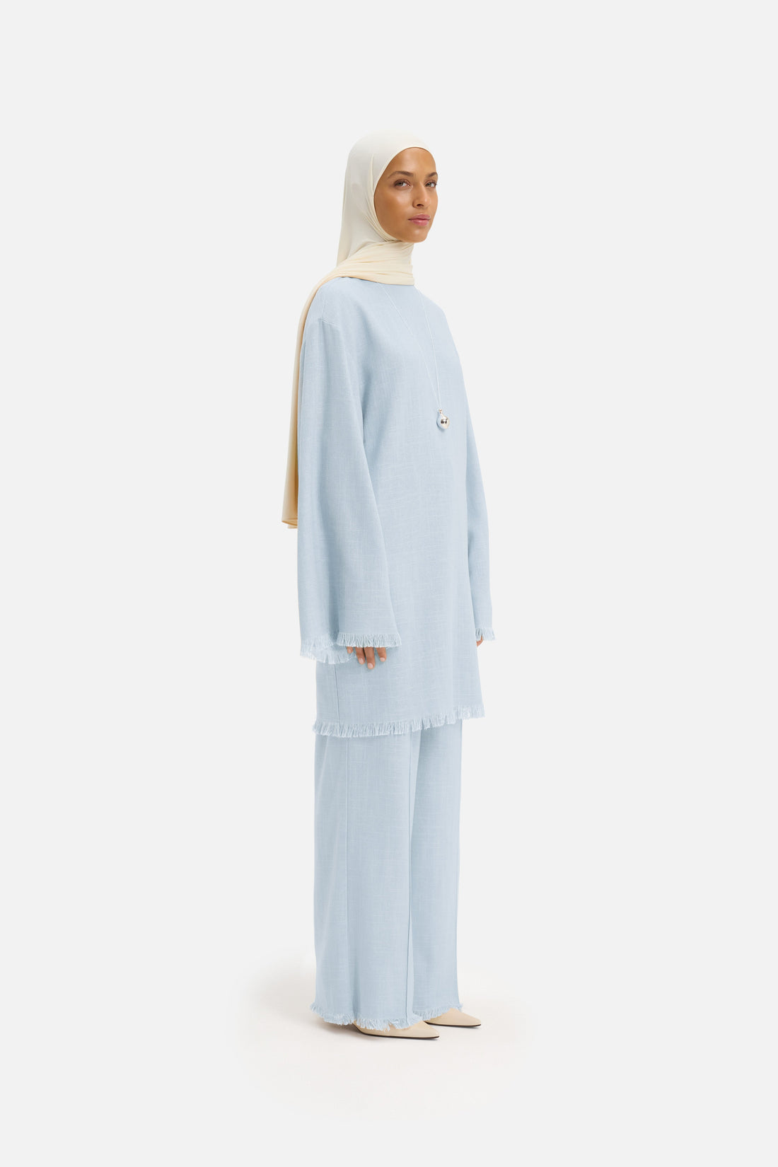 Gerafelde Zoom Broek | Air