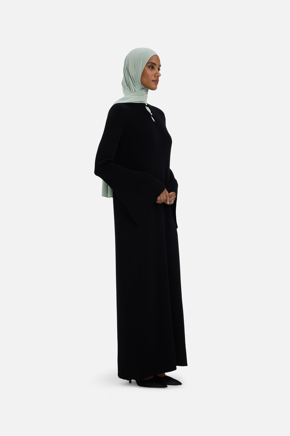Vergulde Tricot Robe | Zwart
