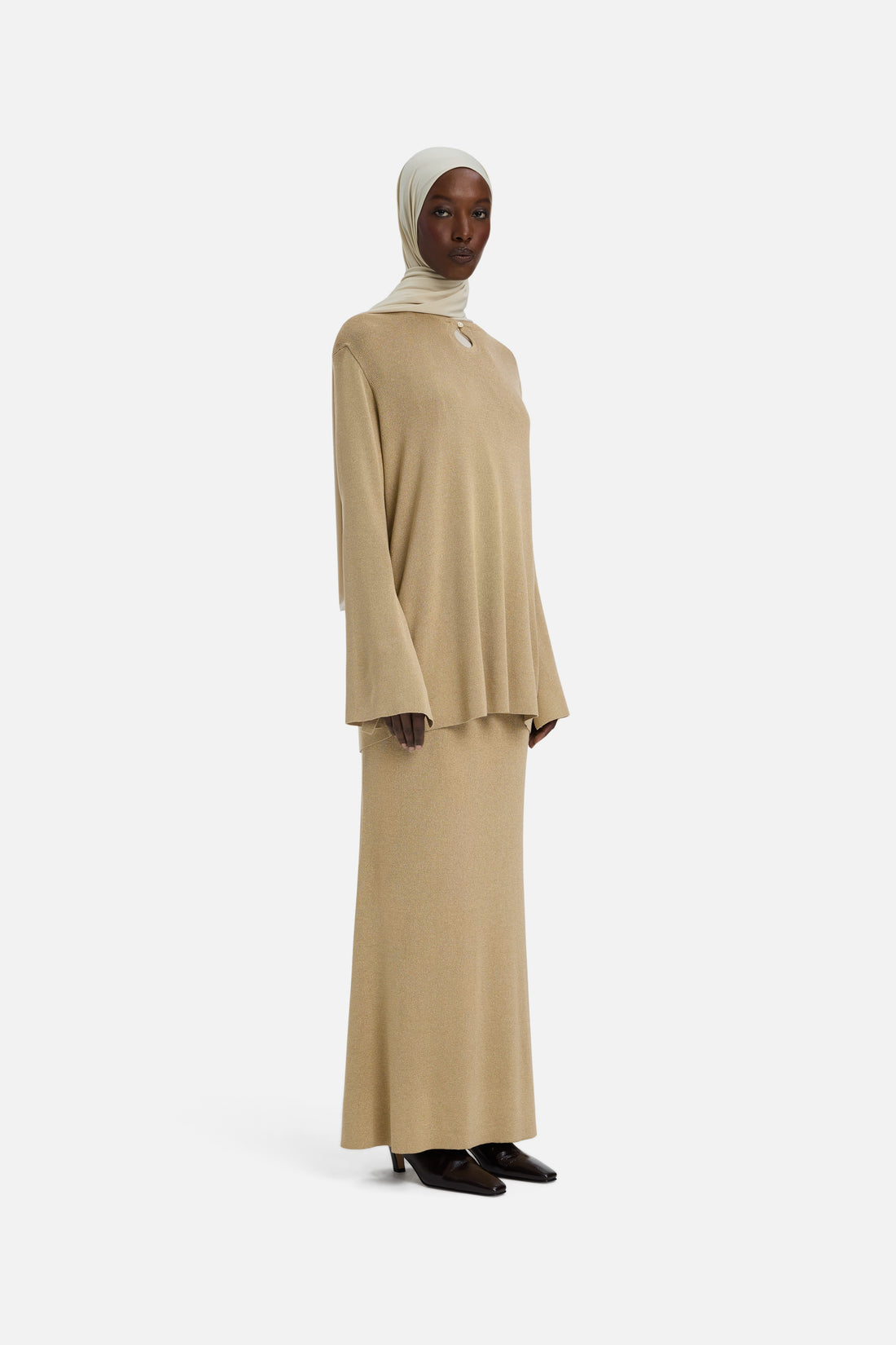 Vergulde tricot top | Lichtgoud