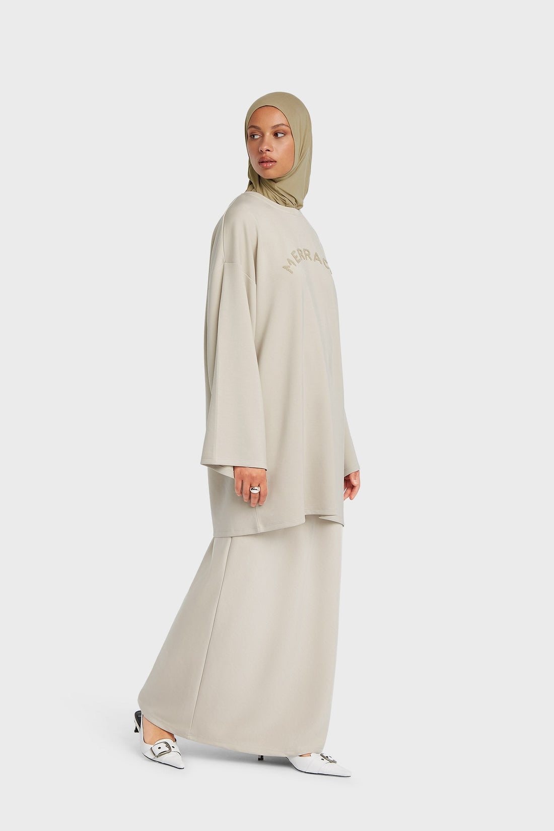 Jersey Modal Rok | Soft Taupe