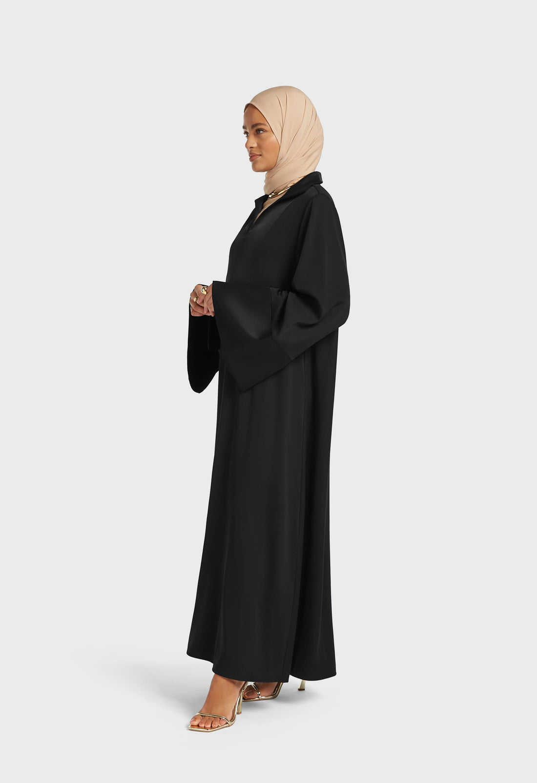 Korte Kaftan Jurk | Zwart