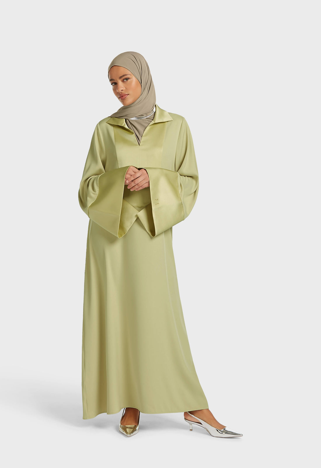Kaftanjurk Normale Pasvorm | Soft Khaki