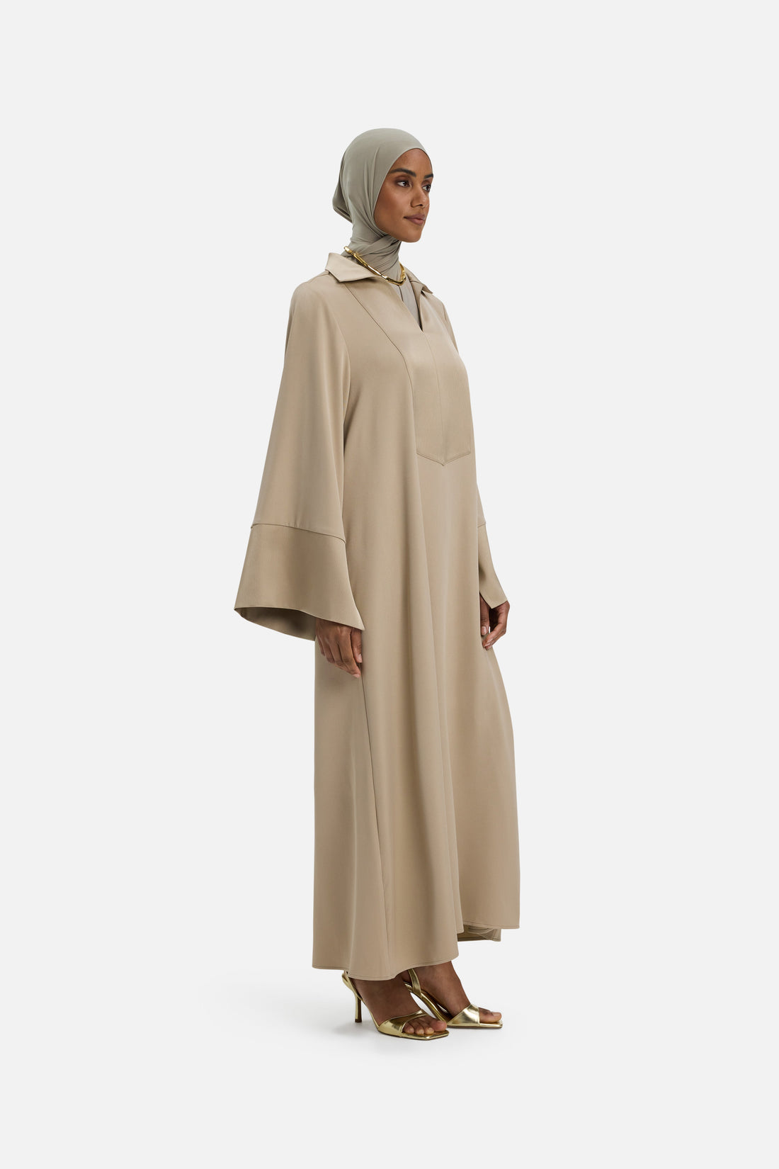 Korte Kaftan Jurk | Mokka