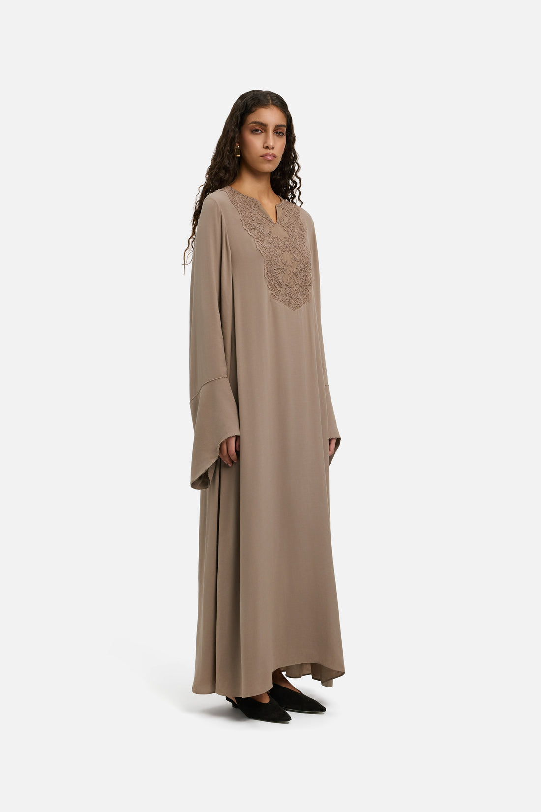 Kaftan Jurk van Kant | Khaki