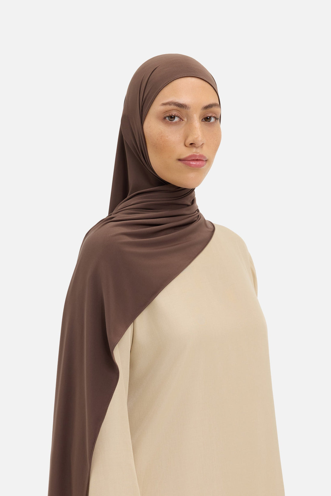 Liquid Jersey Sjaal | Burnt Mocha