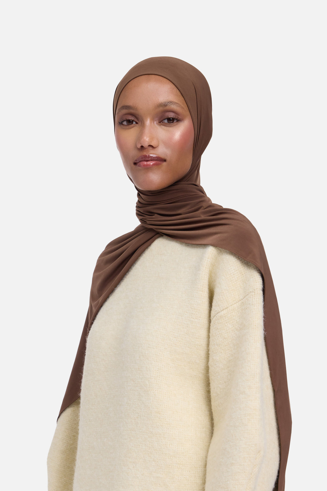 Liquid Jersey Sjaal | Chocolade