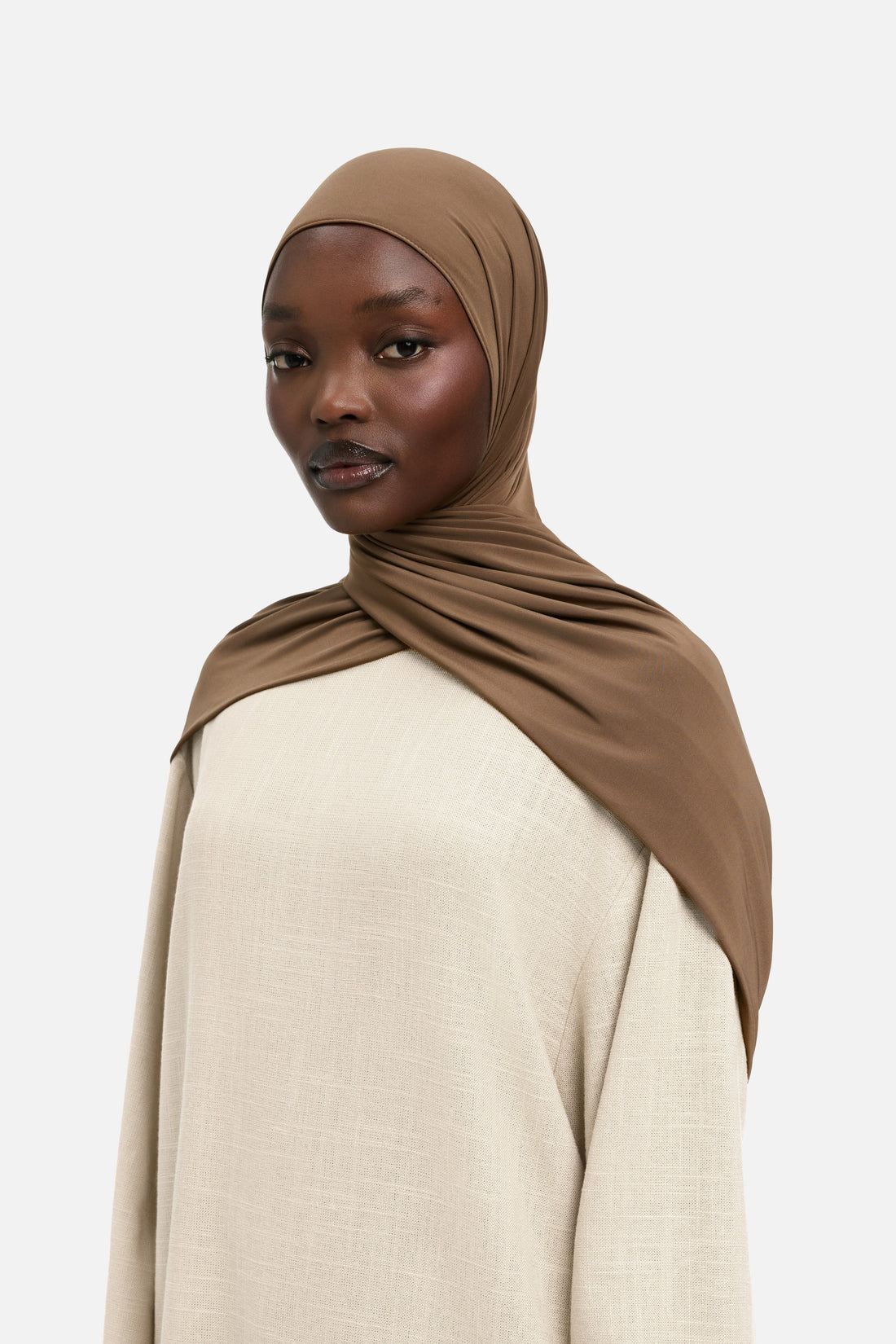 Vloeibare Jersey Sjaal | Donker Terracotta