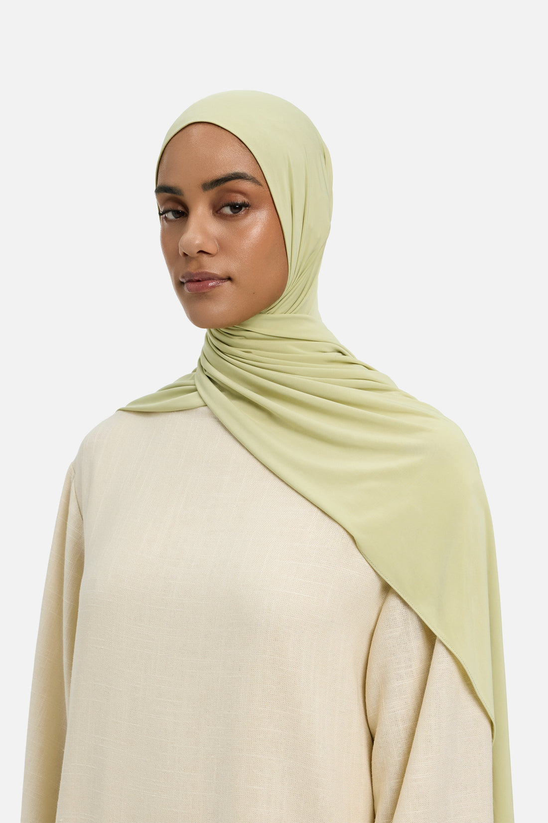 Liquid Jersey Sjaal | Iced Olive