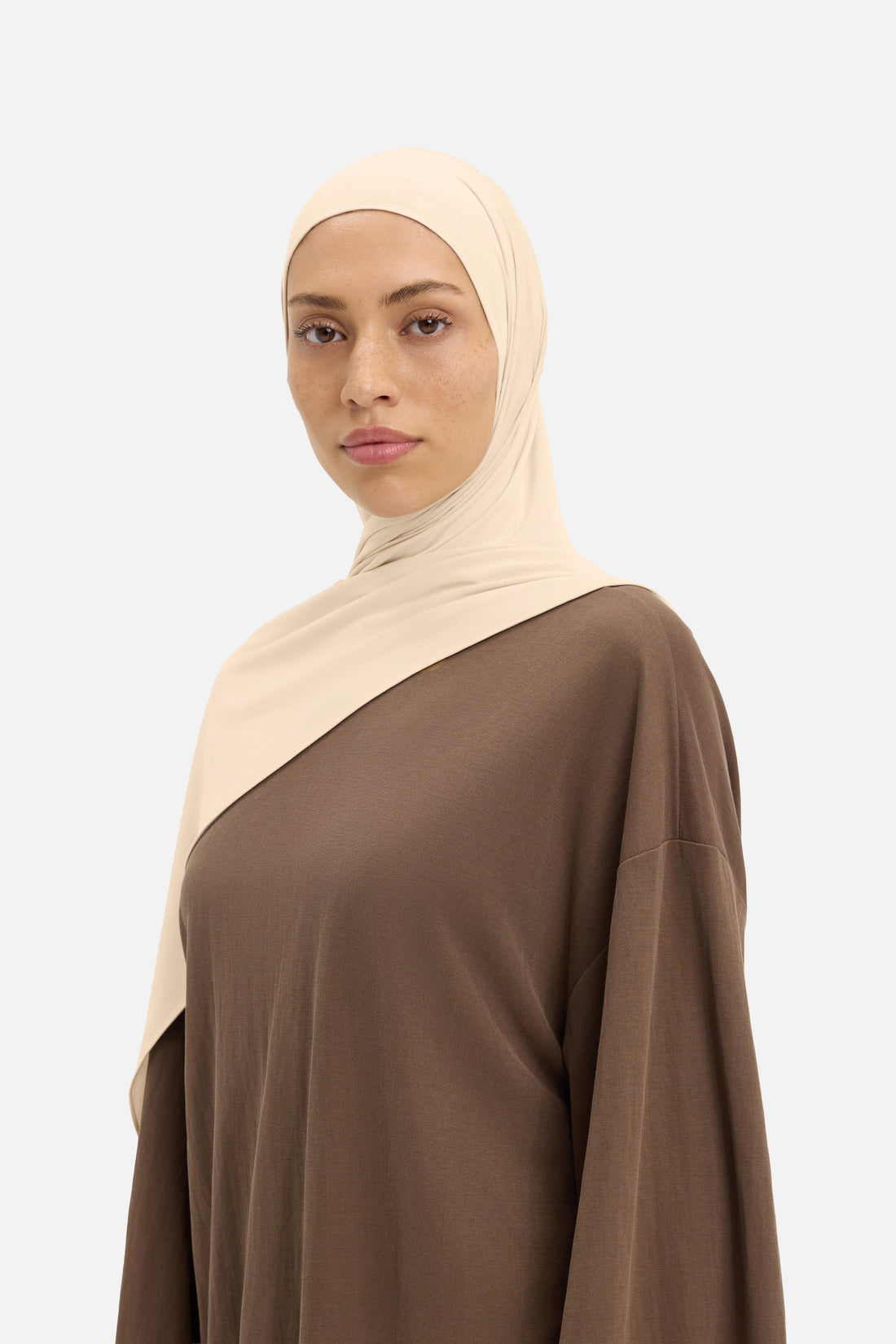 Sjaal van vloeibare jersey | Warm botergeel