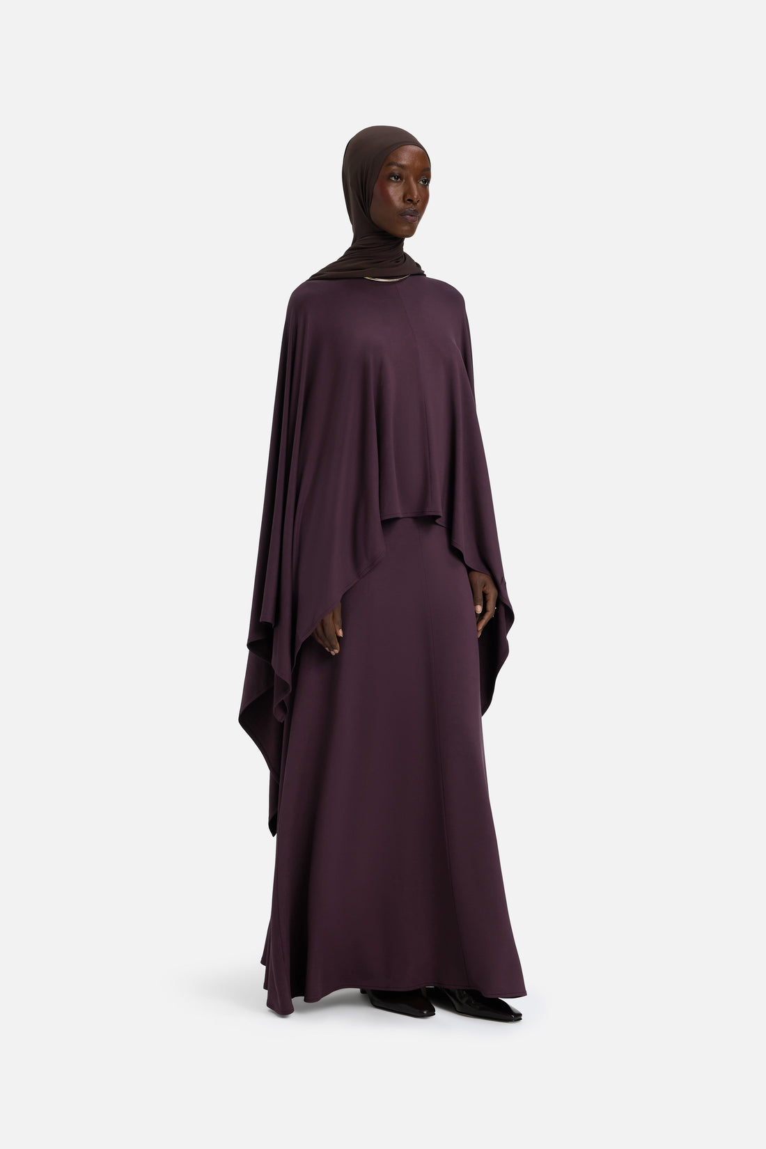 Maxi uitlopende rok | Vintage paars