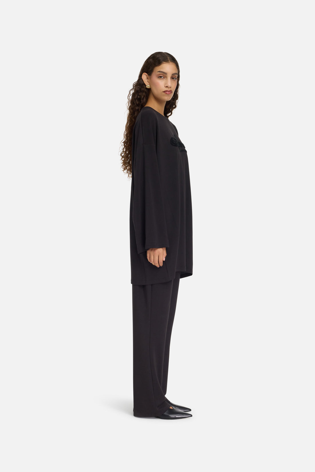 Modal Jersey Top | Zwart