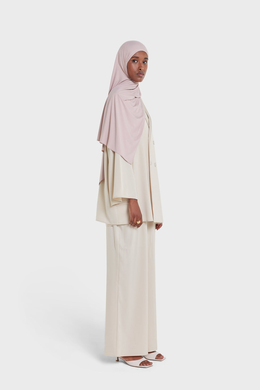 Satijnen broek | Zand