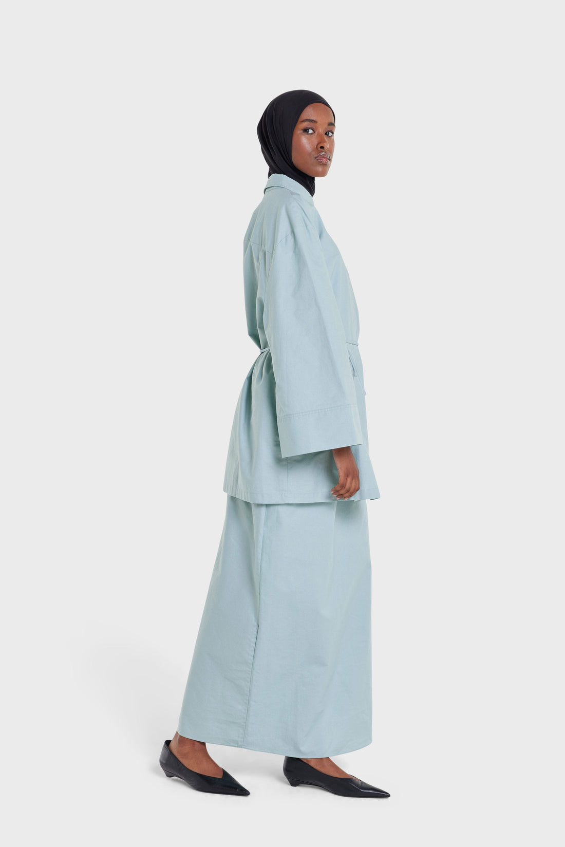 Geweven Katoenen Rok | Misty Blue