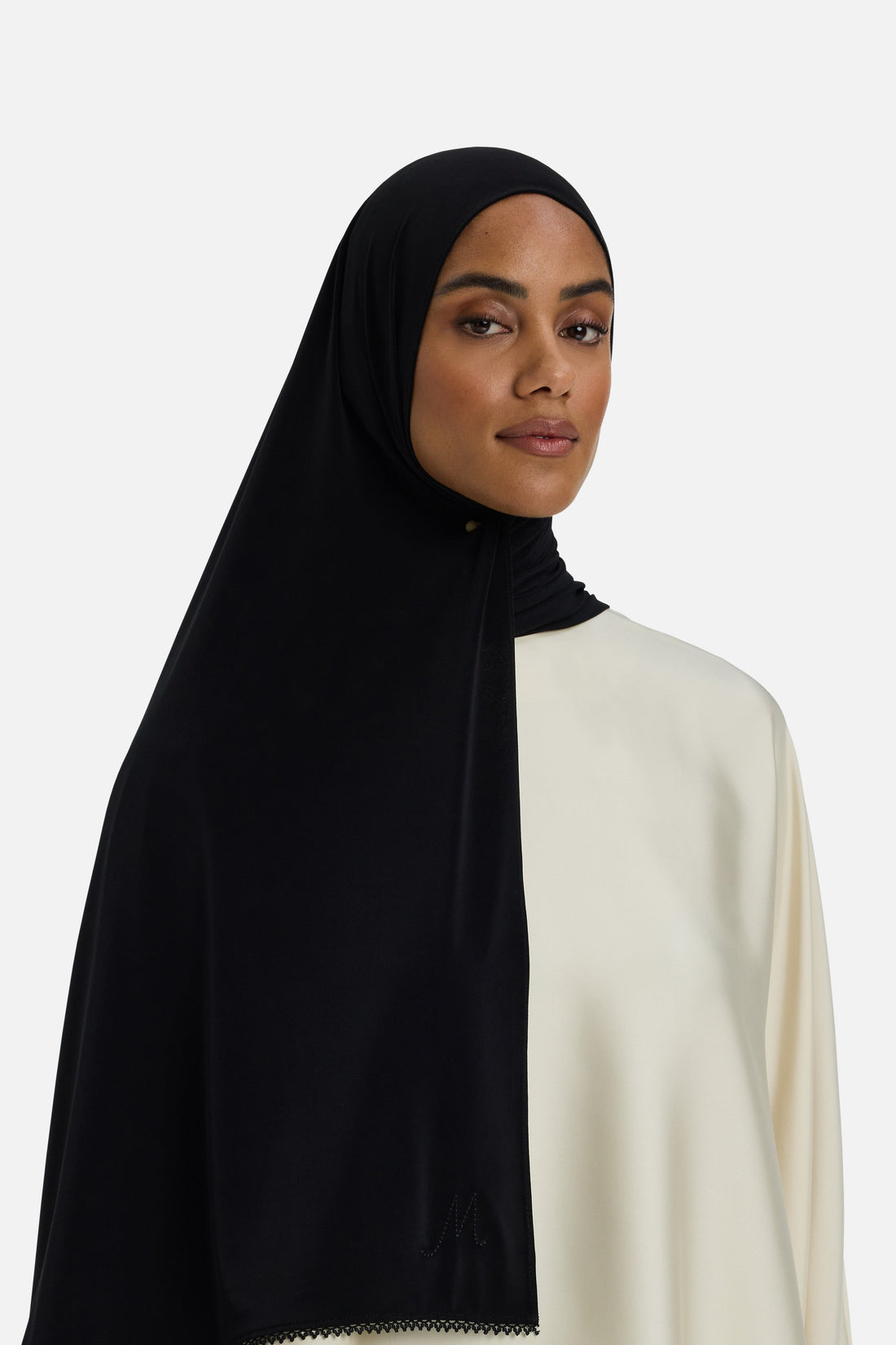De Picot Edge Premium Sjaal | Zwart