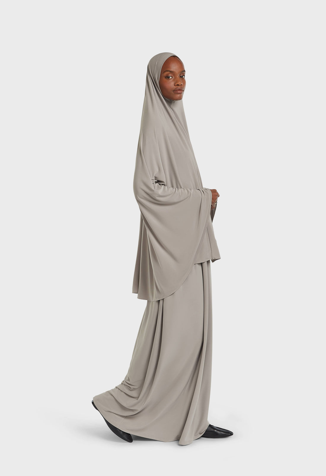 Premium Jersey Khimar | Pebble
