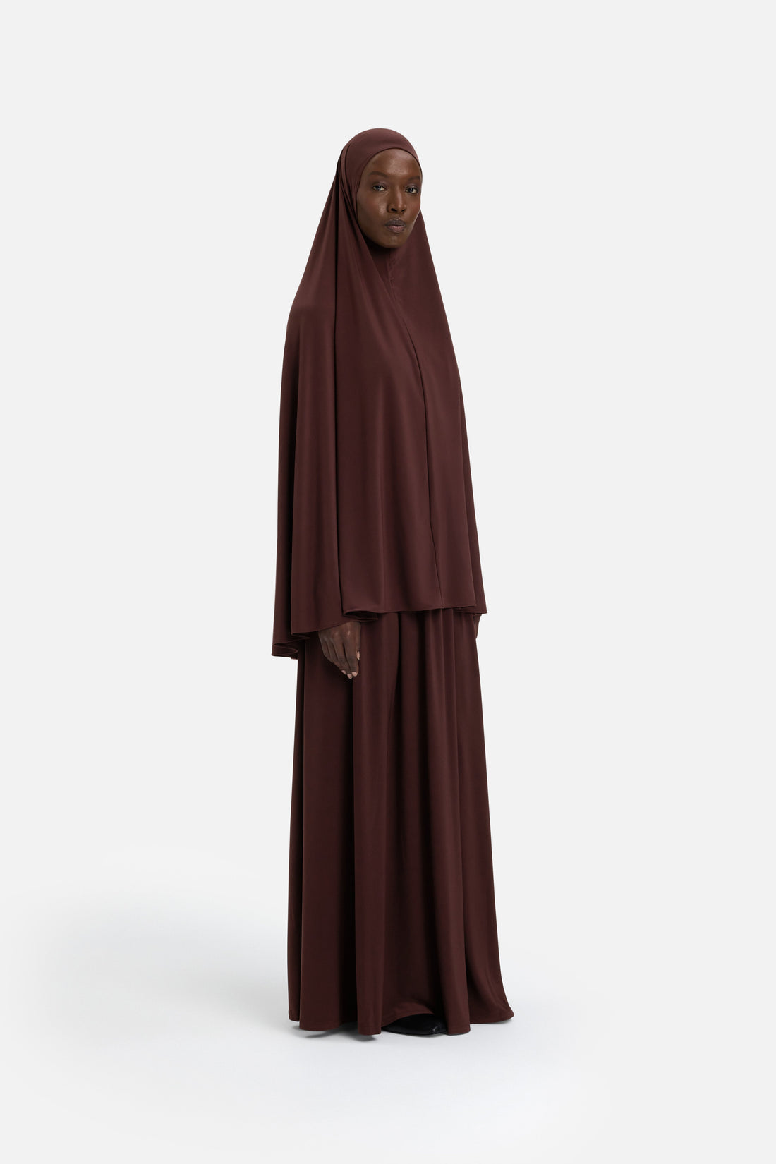 Premium Jersey Khimar | Donker Kersenrood