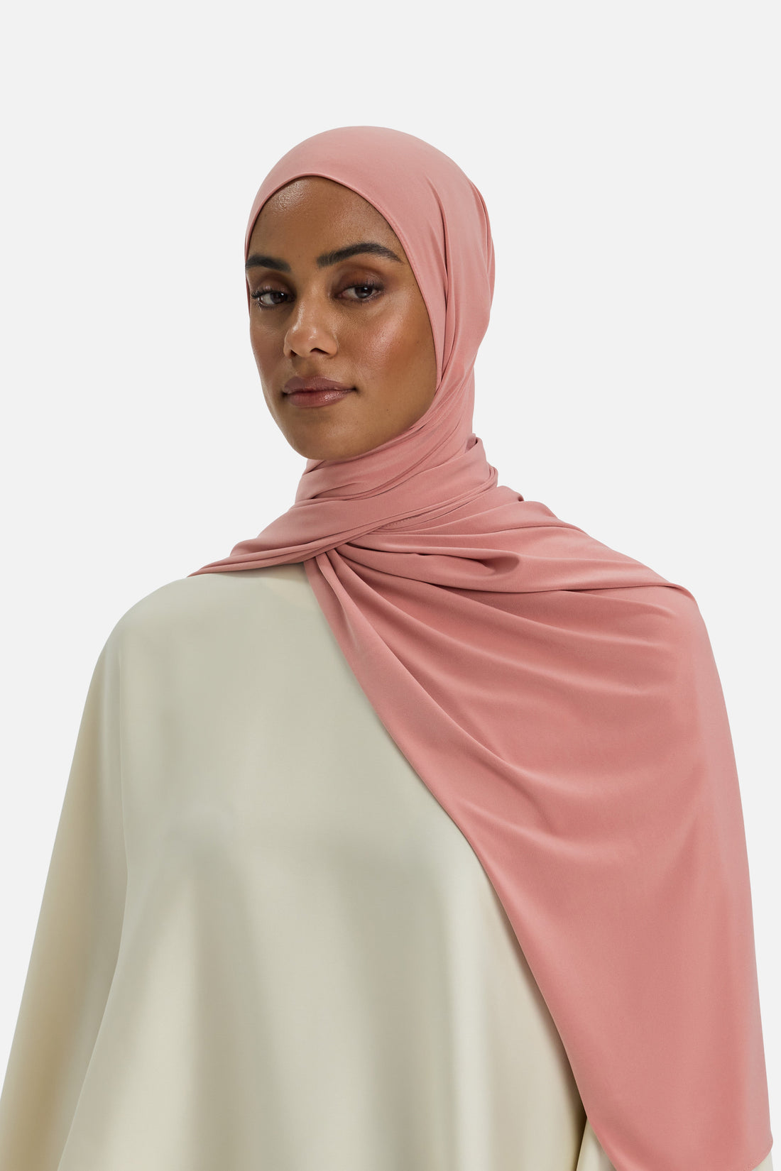 Premium Jersey Sjaal | Koraal