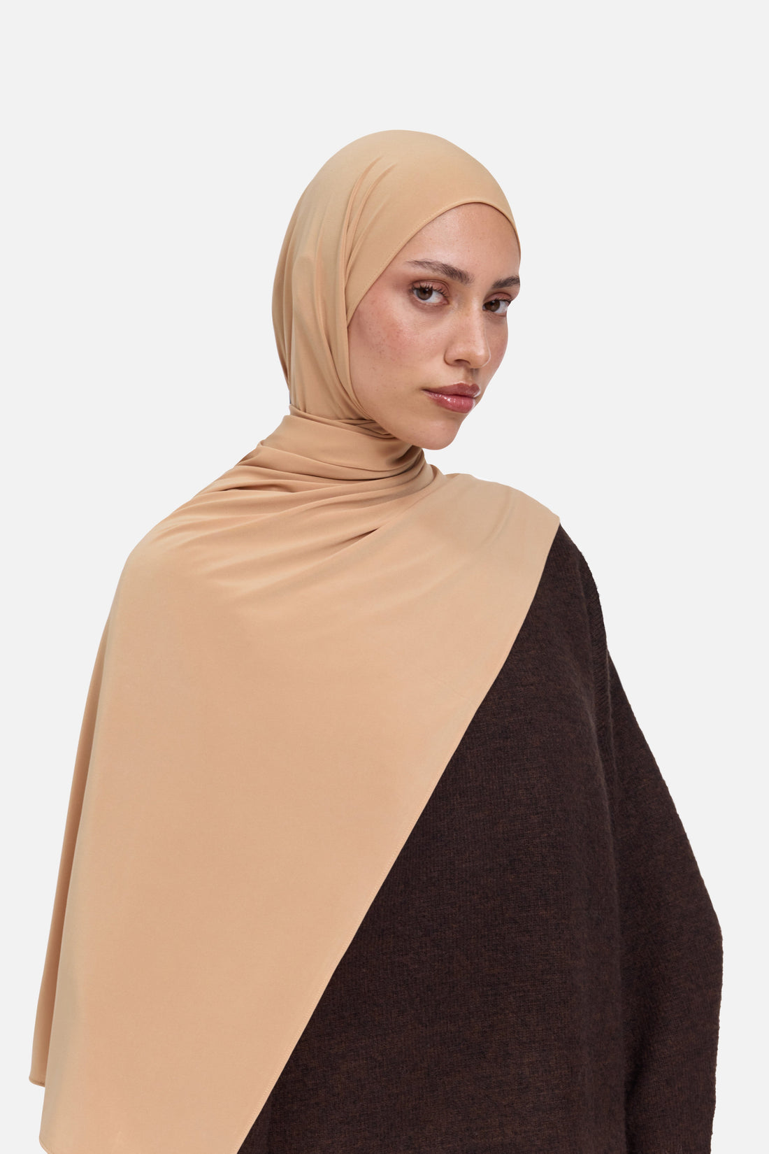 Premium Jersey Sjaal | Licht Karamell