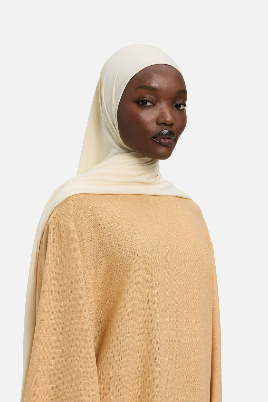 Premium Jersey Sjaal | Licht Cashew