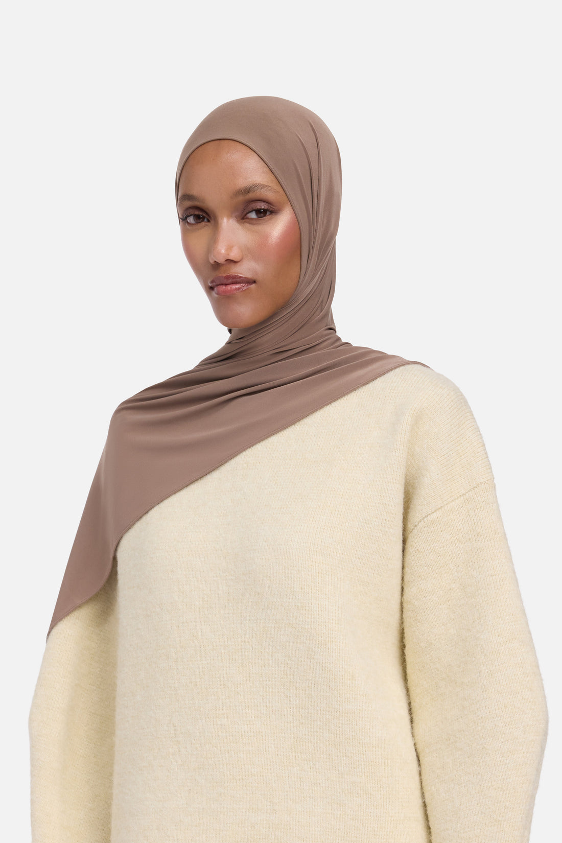 Premium Jersey Hijab | Mushroom
