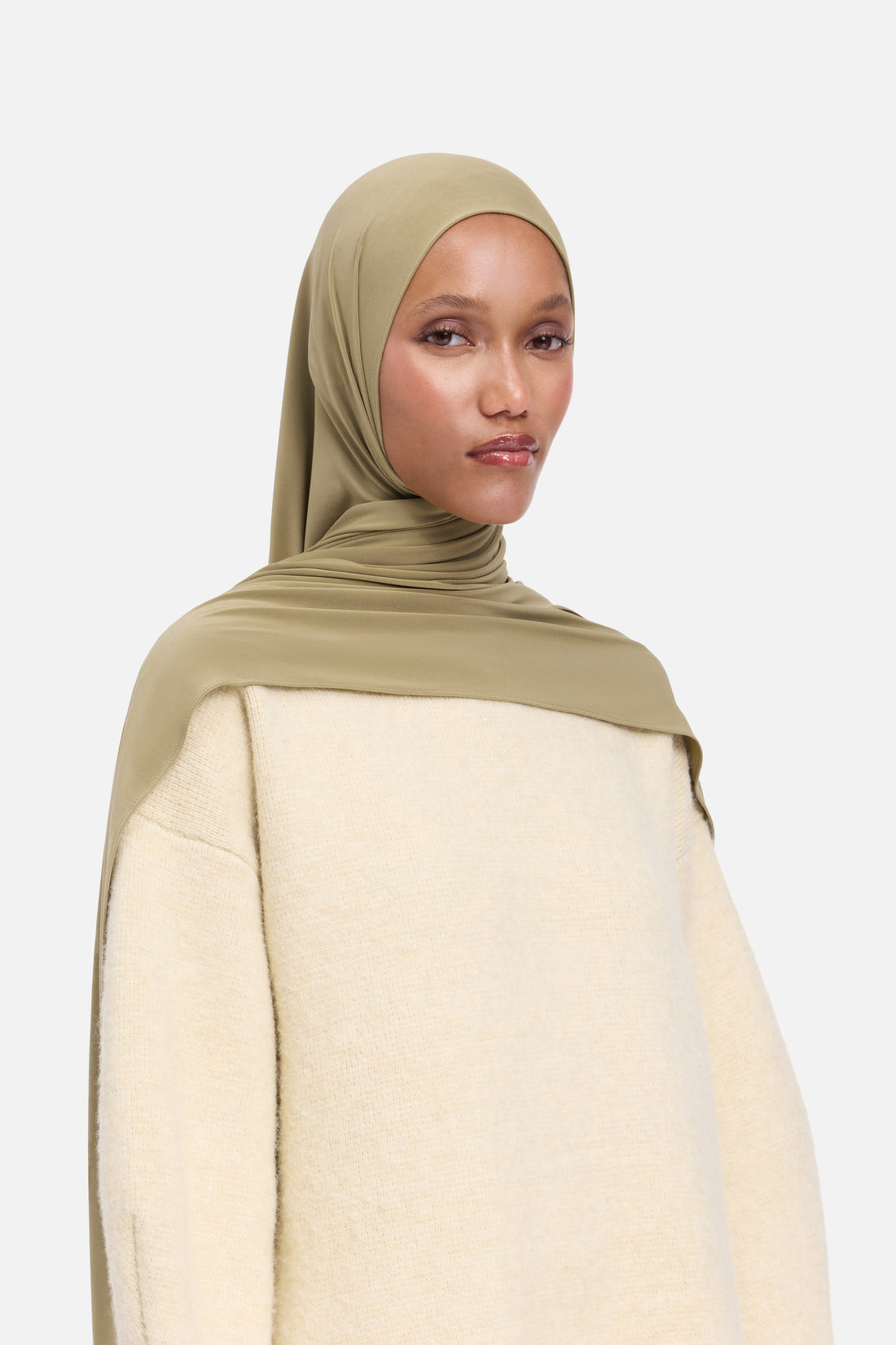 Premium Jersey Sjaal | Smoked Green