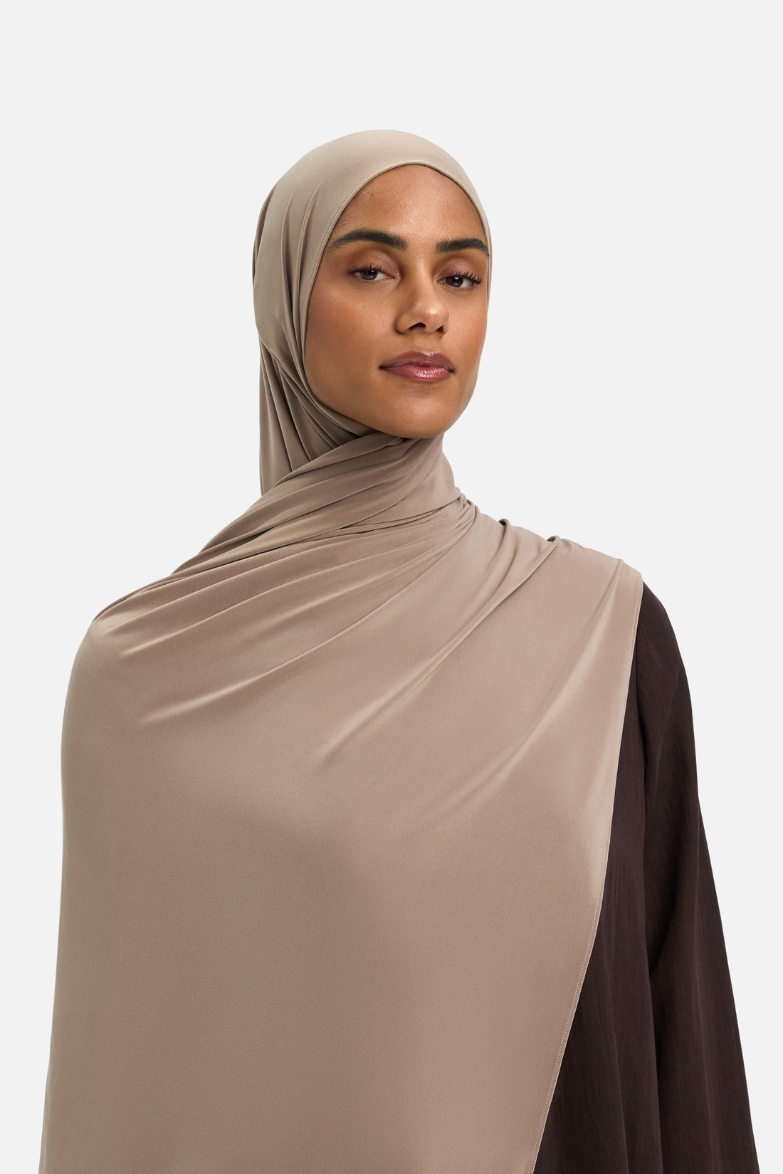 Premium Jersey Sjaal | Taupe Roze