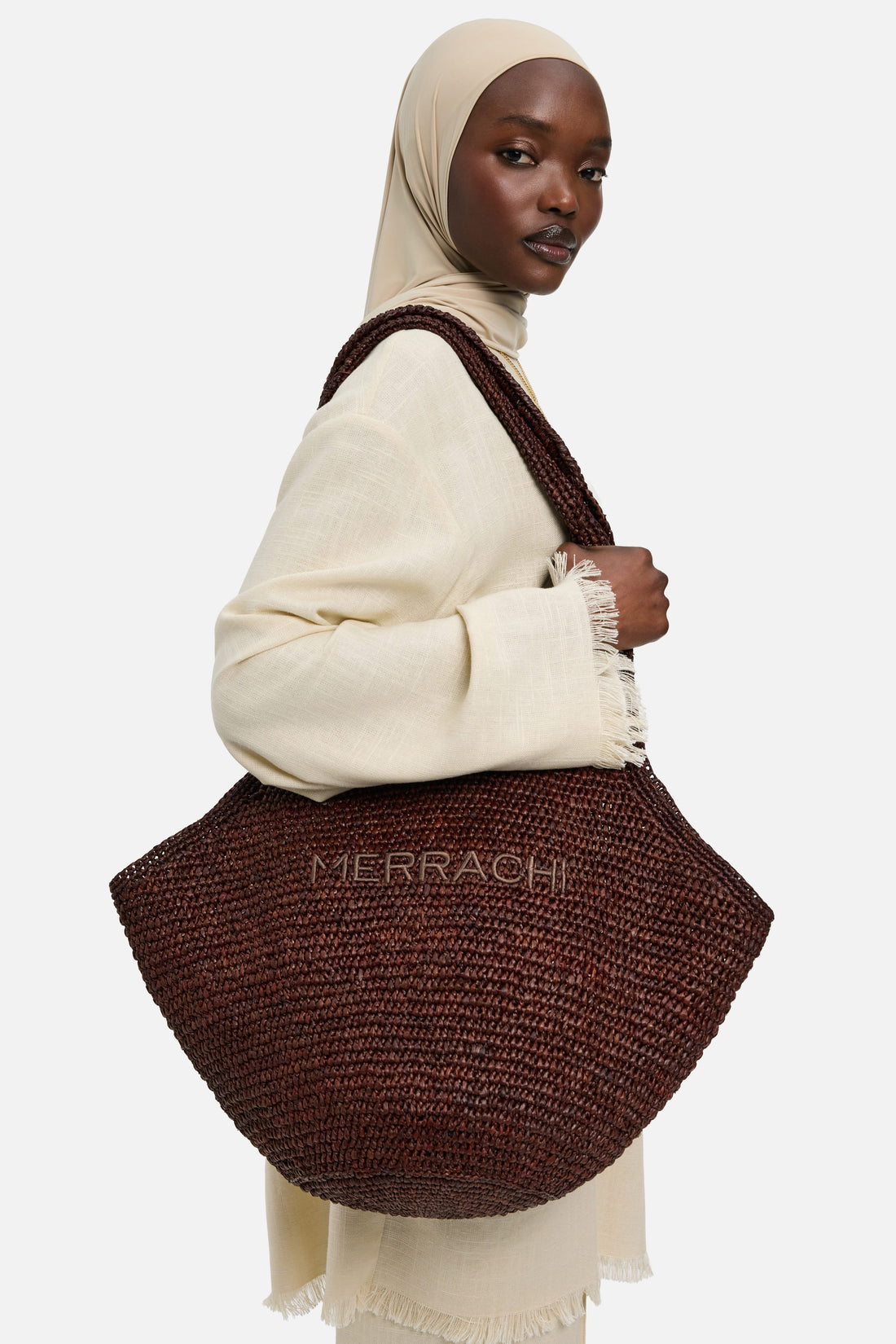 Echte Raffia Tas | Dark Terra